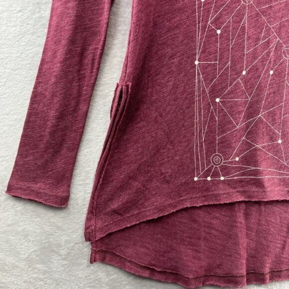 Project Social T Womens Small Geo Red Long Sleeve Lightweight Knit‎ NWT - Picture 6 of 12